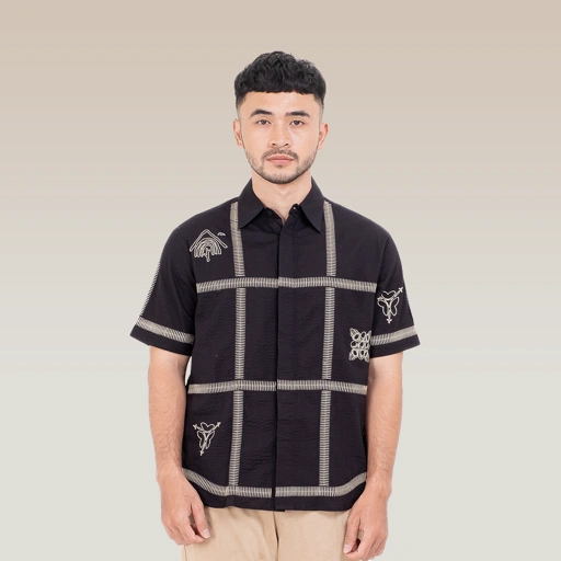 Image of Dama Kara Kala Embroidery Shirt