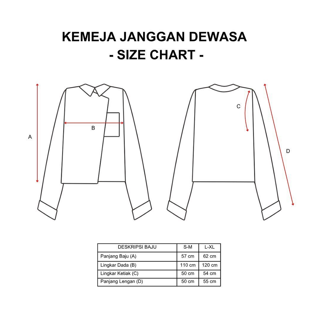 Dama Kara Senarai Kemeja Janggan Sashiko