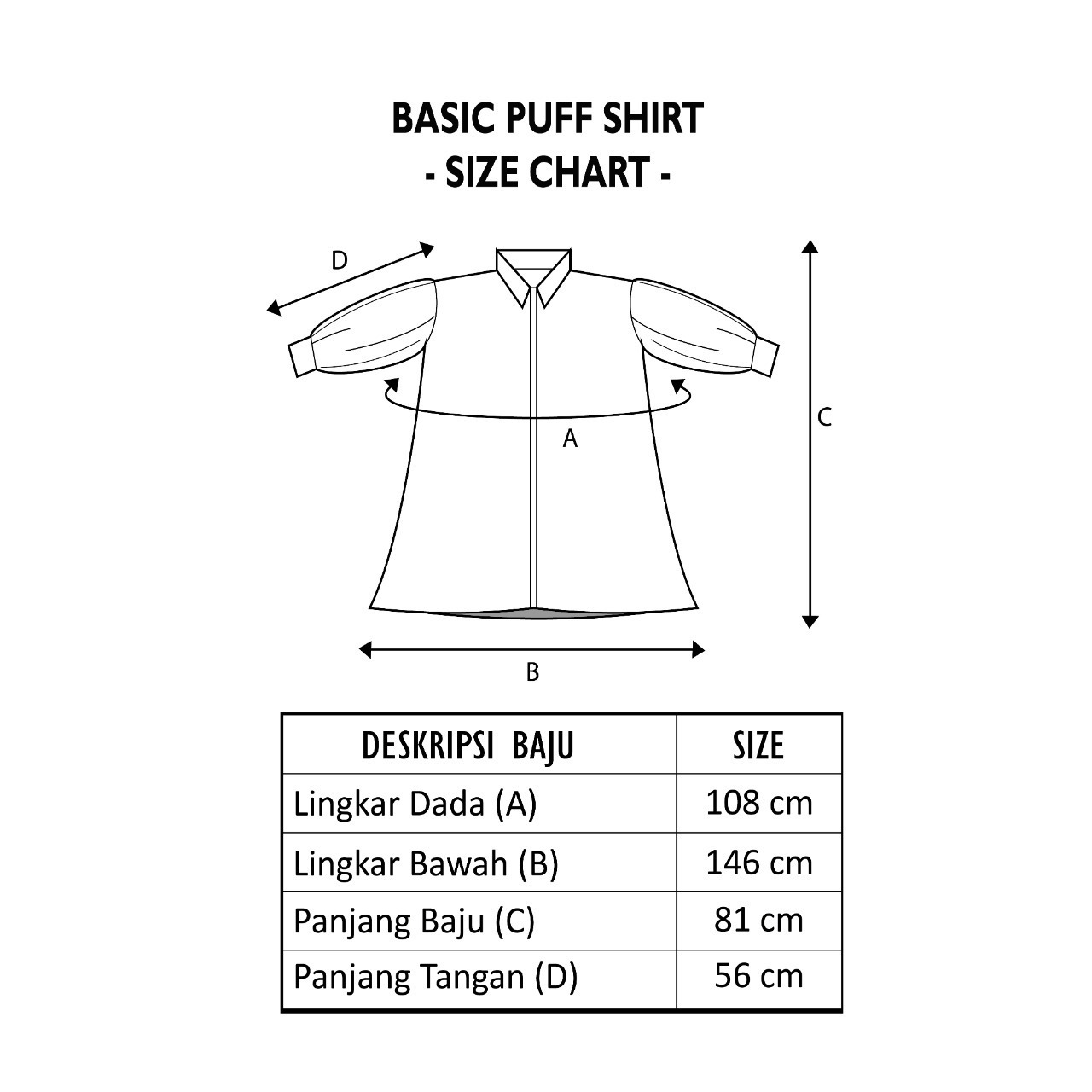 Dama Kara Basic Puff Shirt