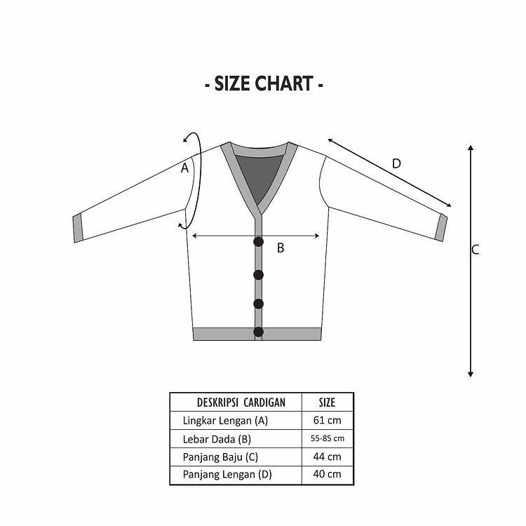 Dama Kara Suar Cardigan Rajut