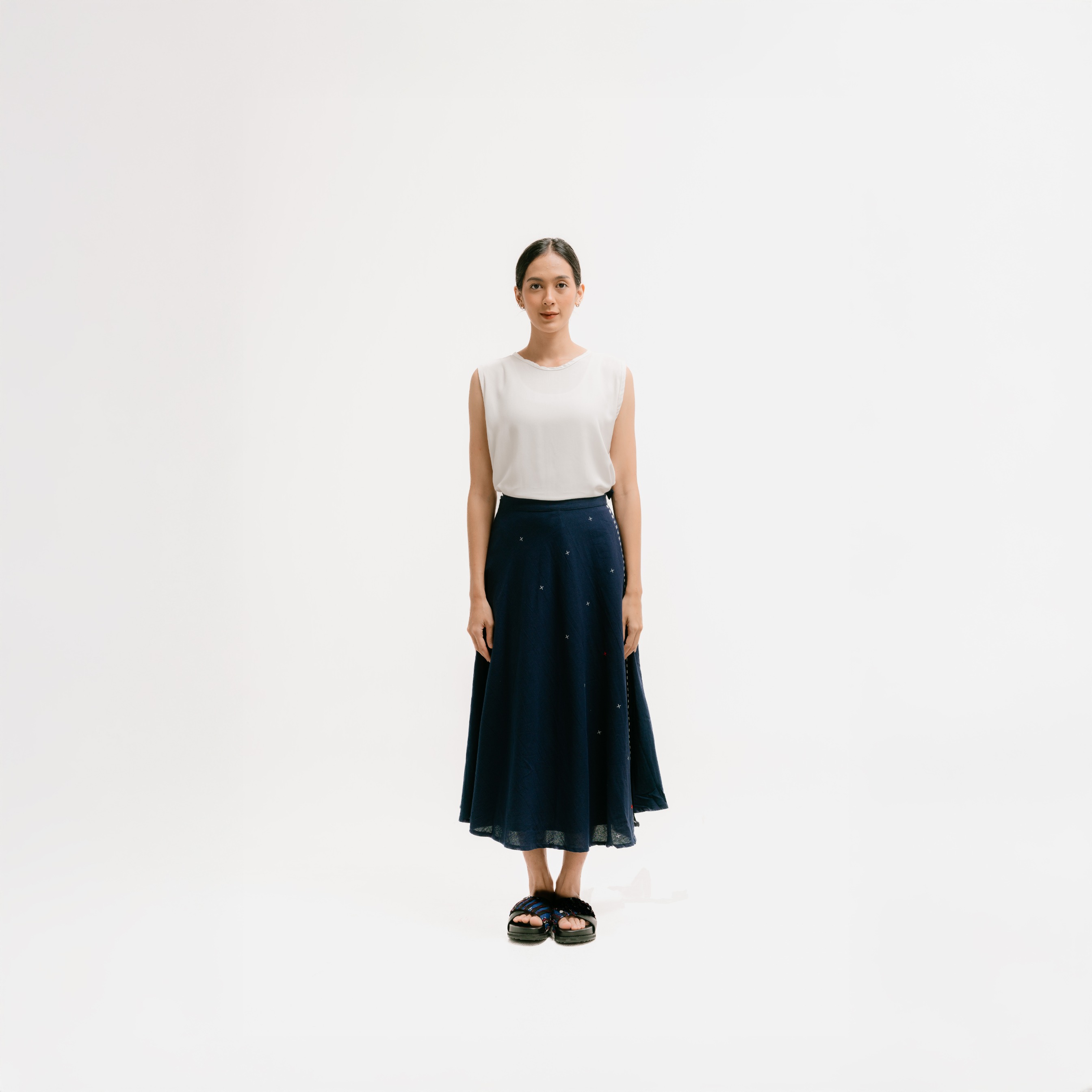 Dama Kara Jalin Wrap Skirt Sashiko