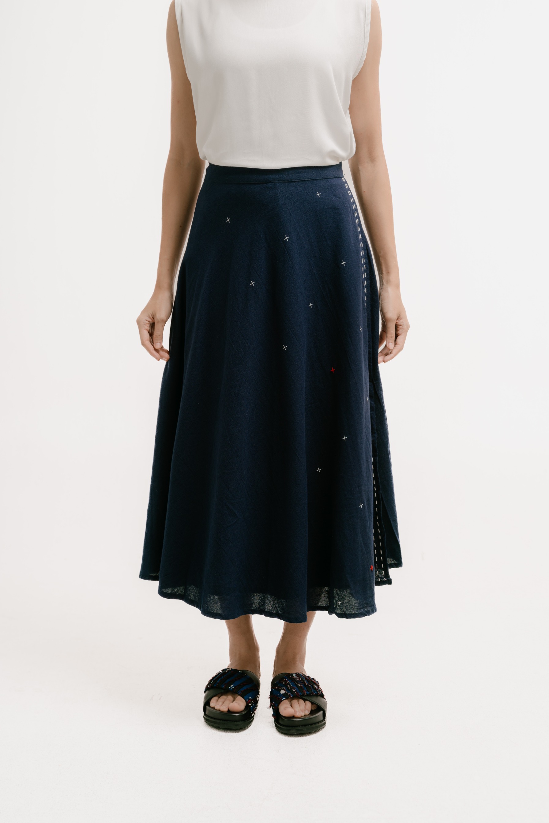 Dama Kara Jalin Wrap Skirt Sashiko