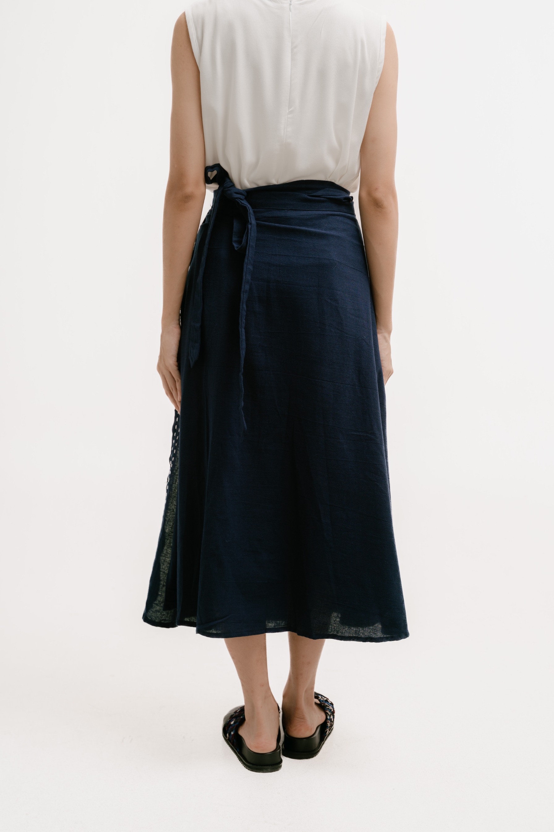 Dama Kara Jalin Wrap Skirt Sashiko