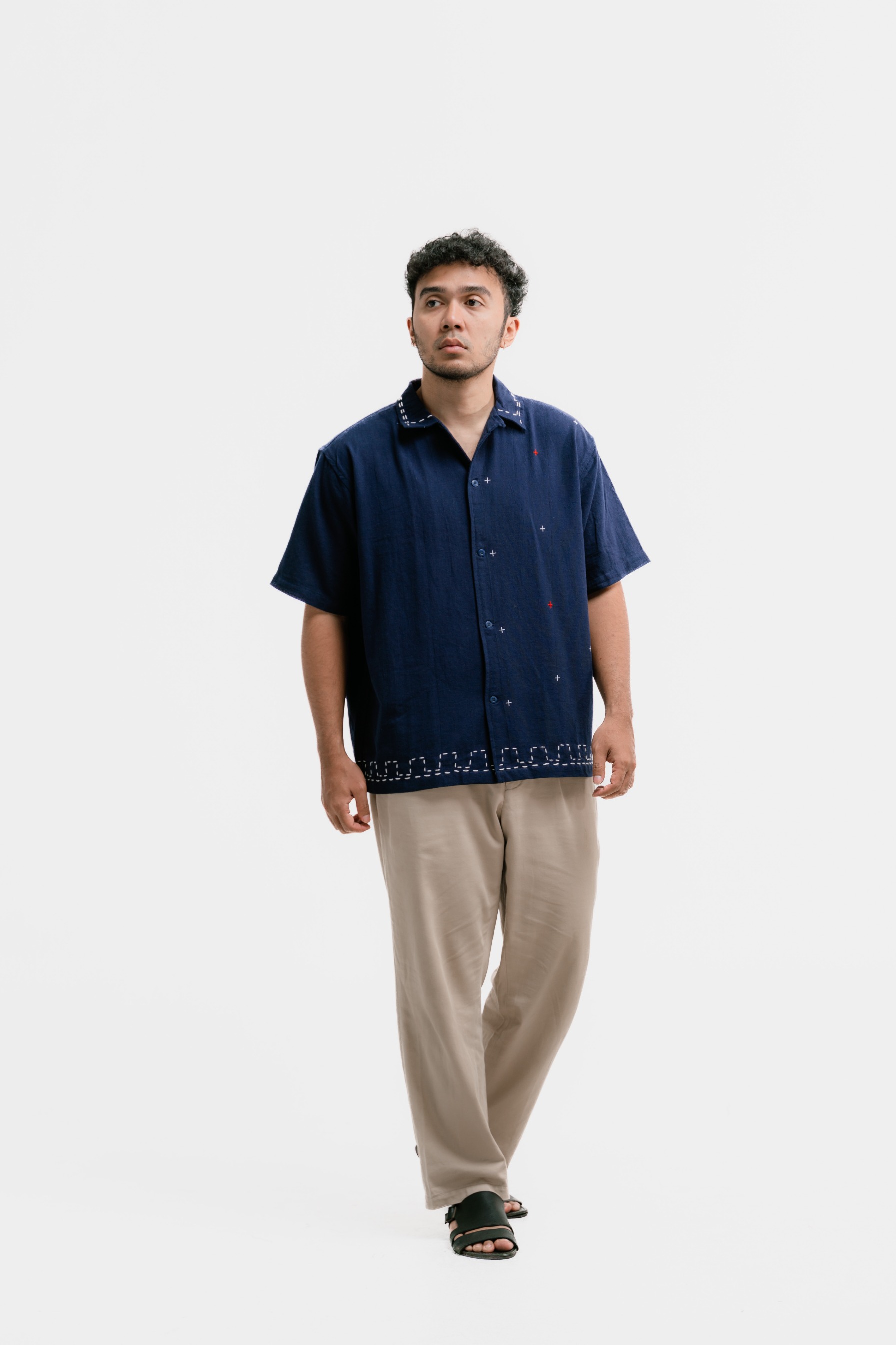 Dama Kara Jalin Shirt Sashiko
