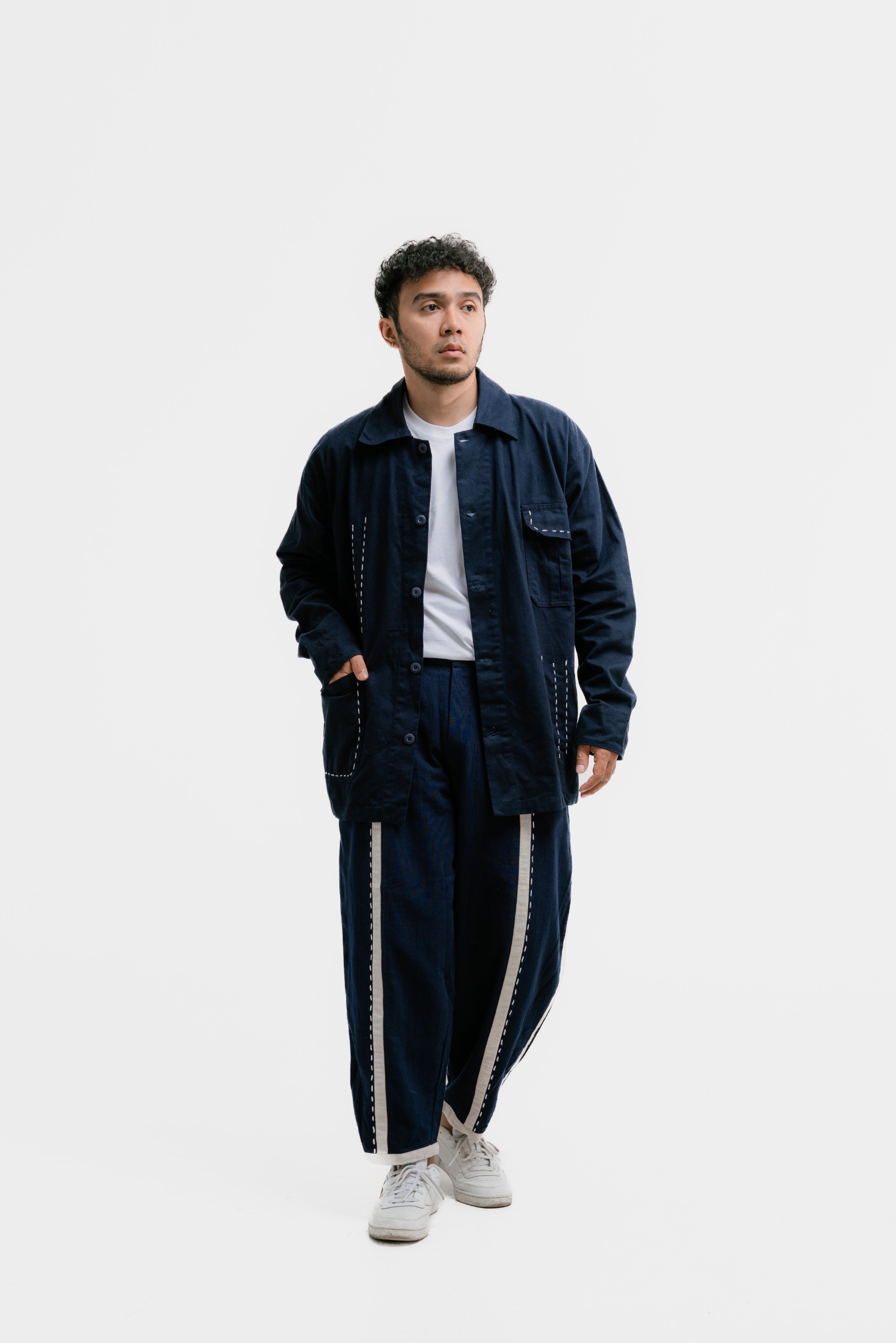 Dama Kara Jalin Jacket Sashiko