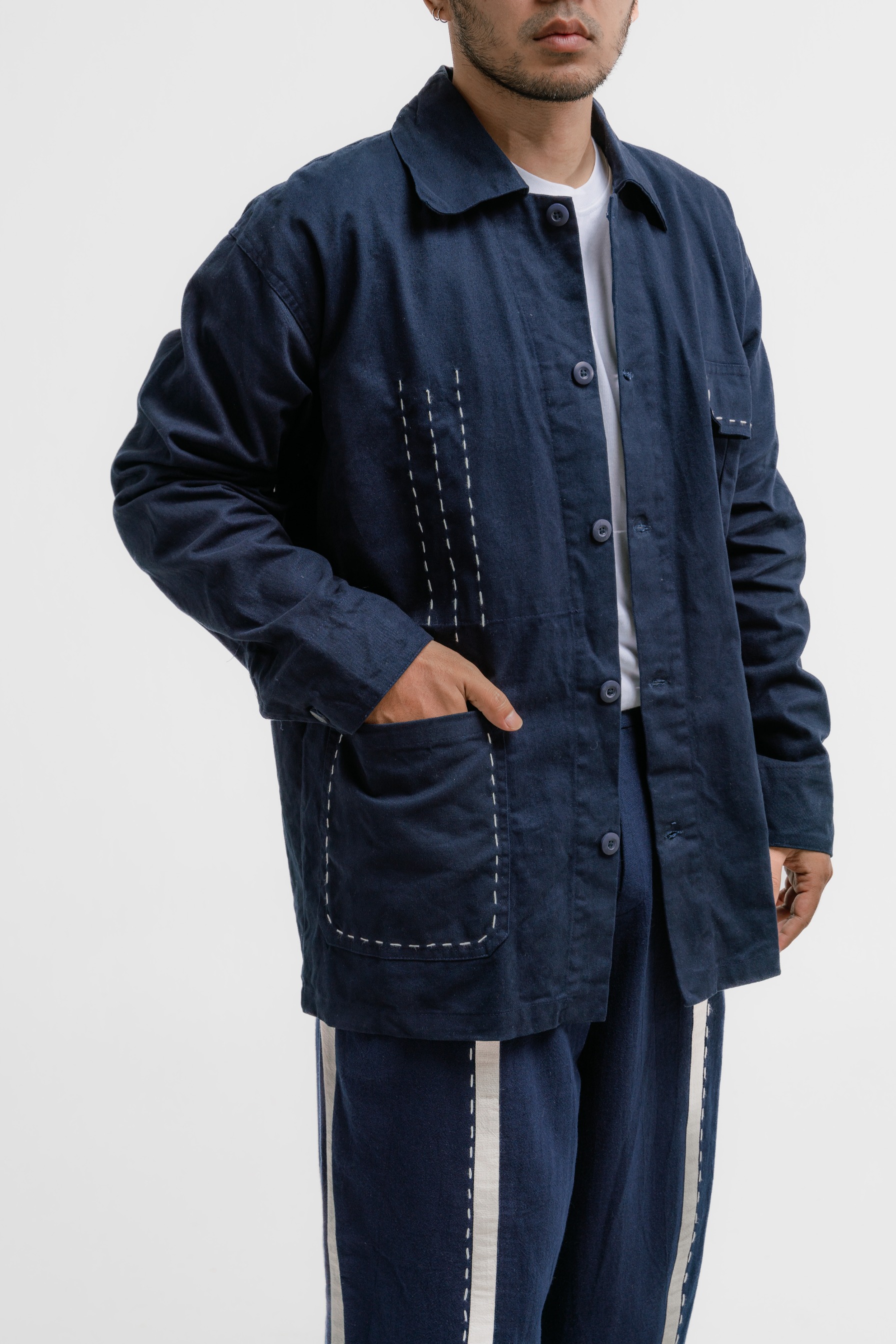 Dama Kara Jalin Jacket Sashiko
