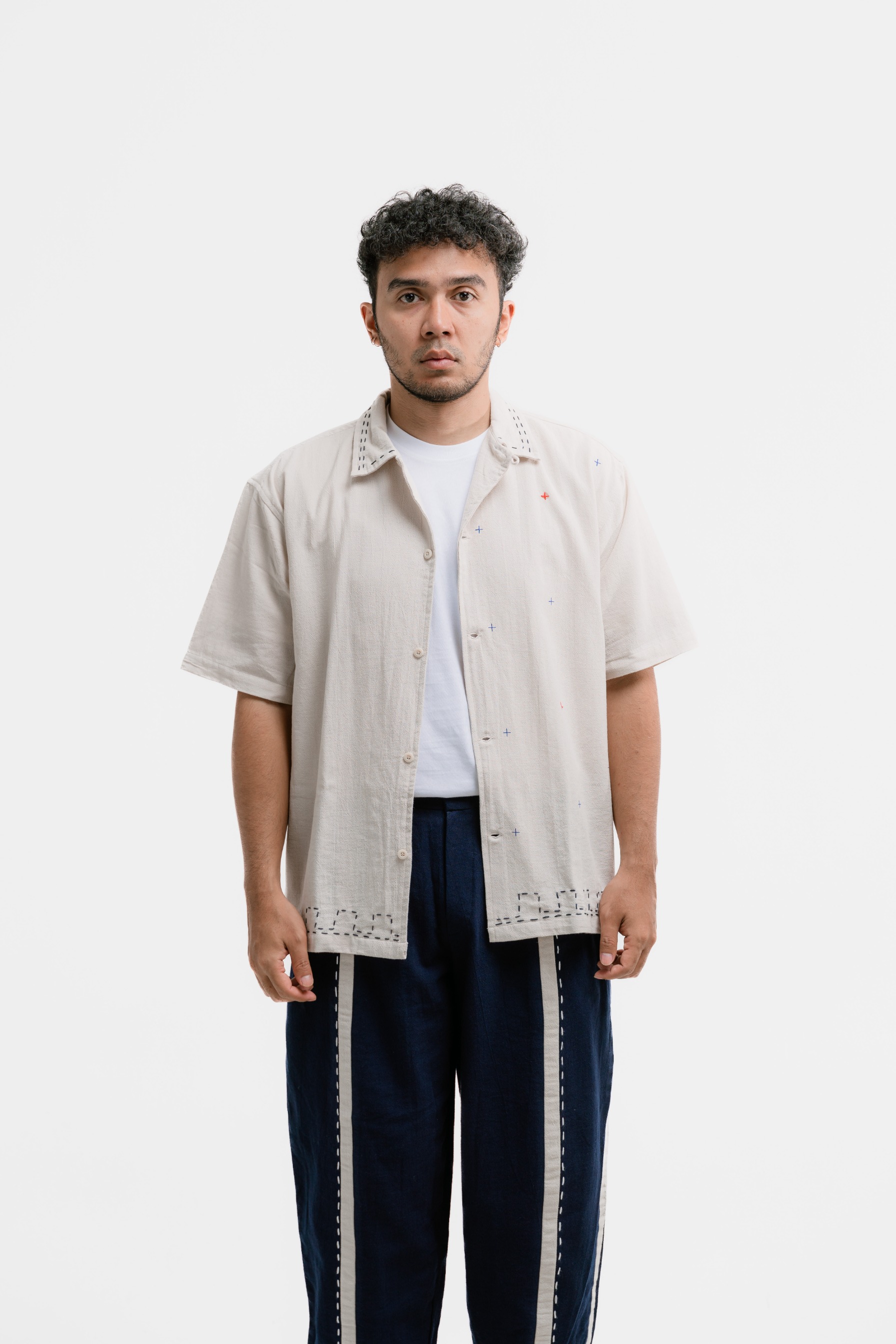 Dama Kara Jalin Shirt Sashiko