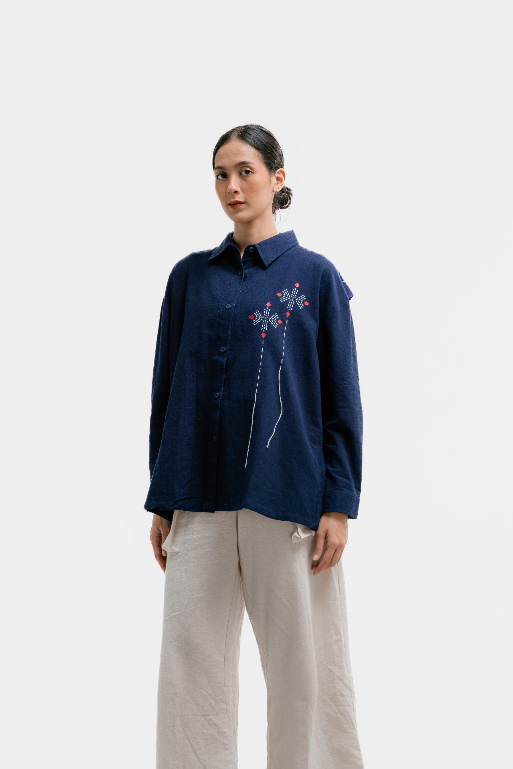 Dama Kara Jalin Shirt Longsleeve Sashiko