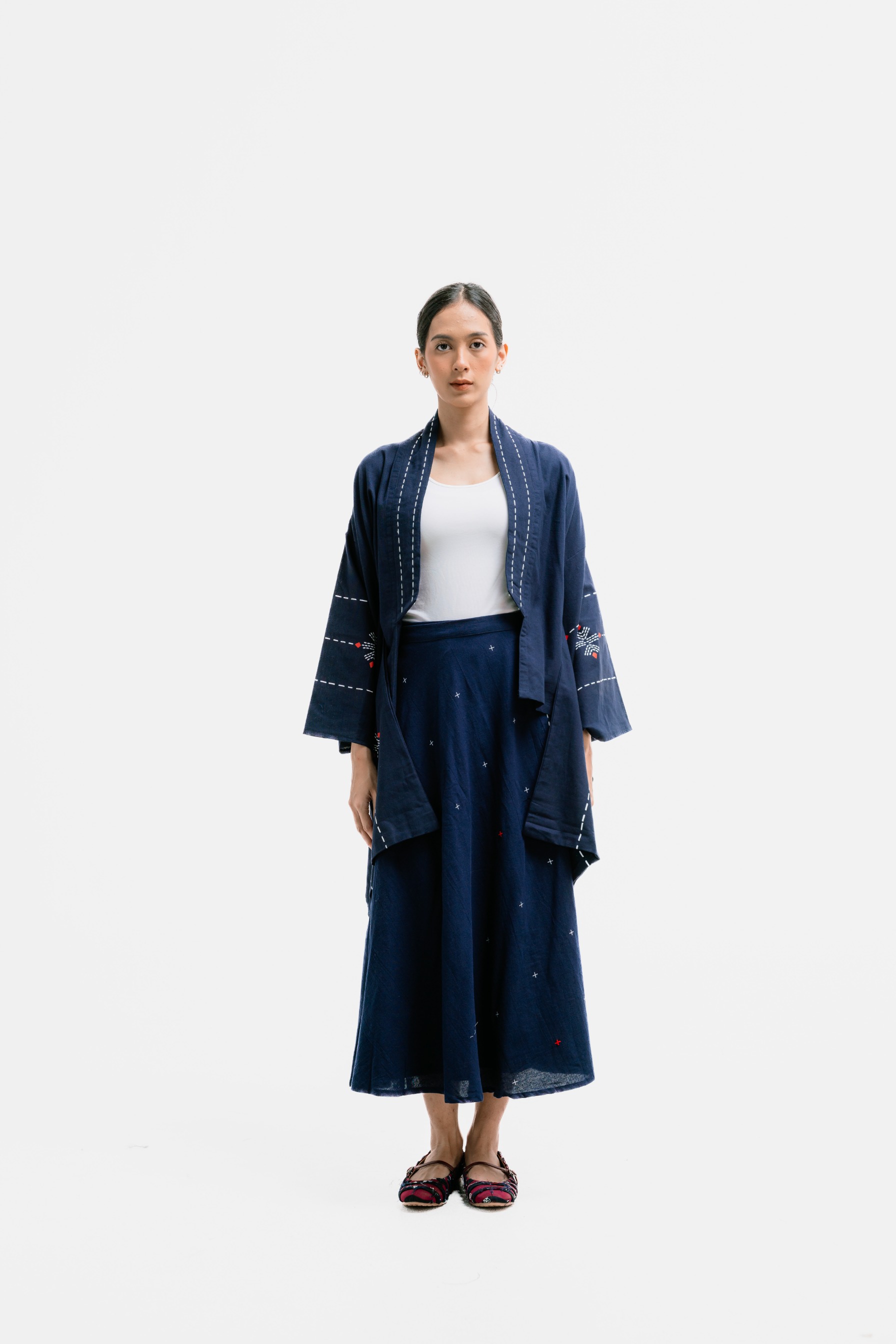 Dama Kara Jalin Kimono Sashiko