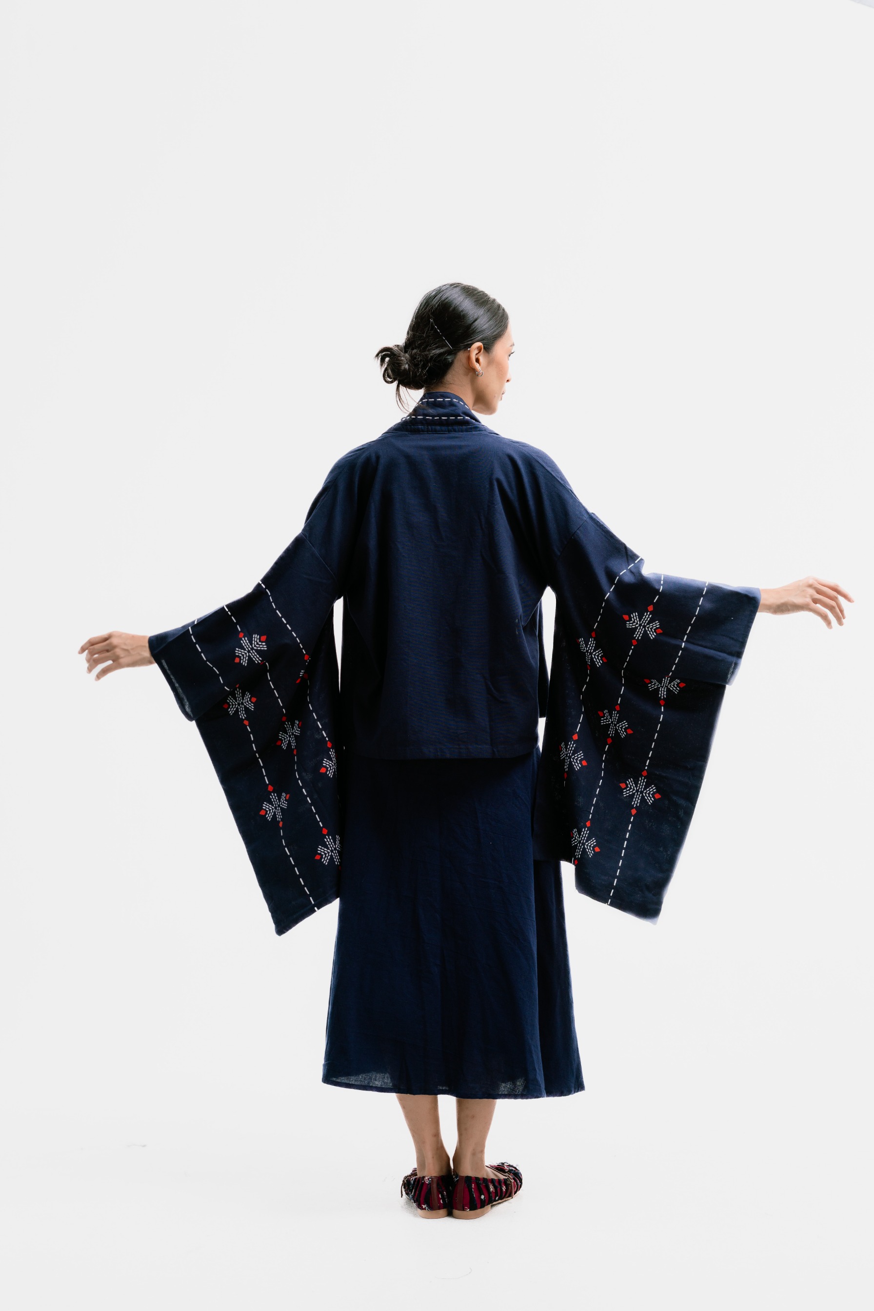 Dama Kara Jalin Kimono Sashiko