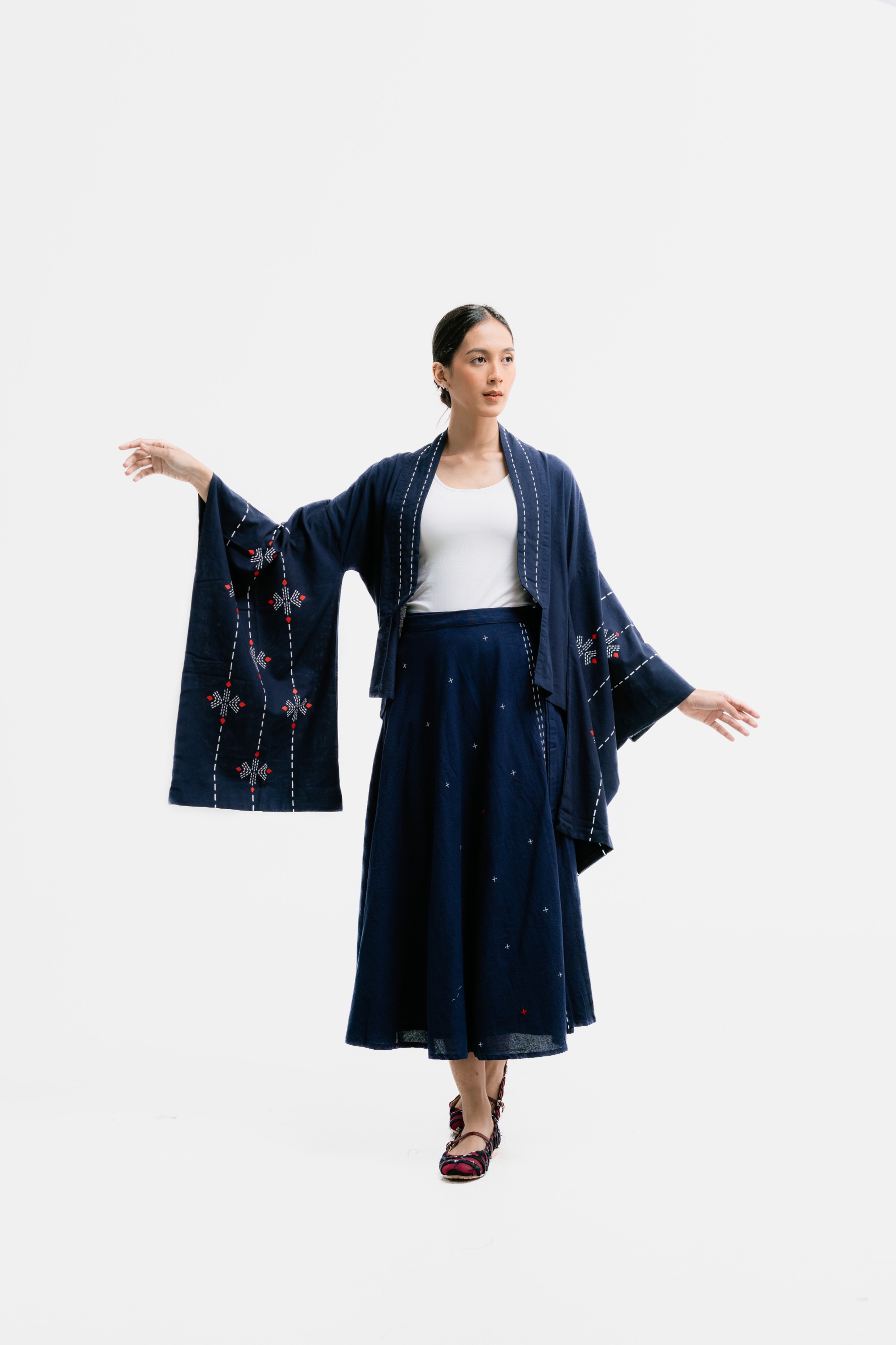 Dama Kara Jalin Kimono Sashiko