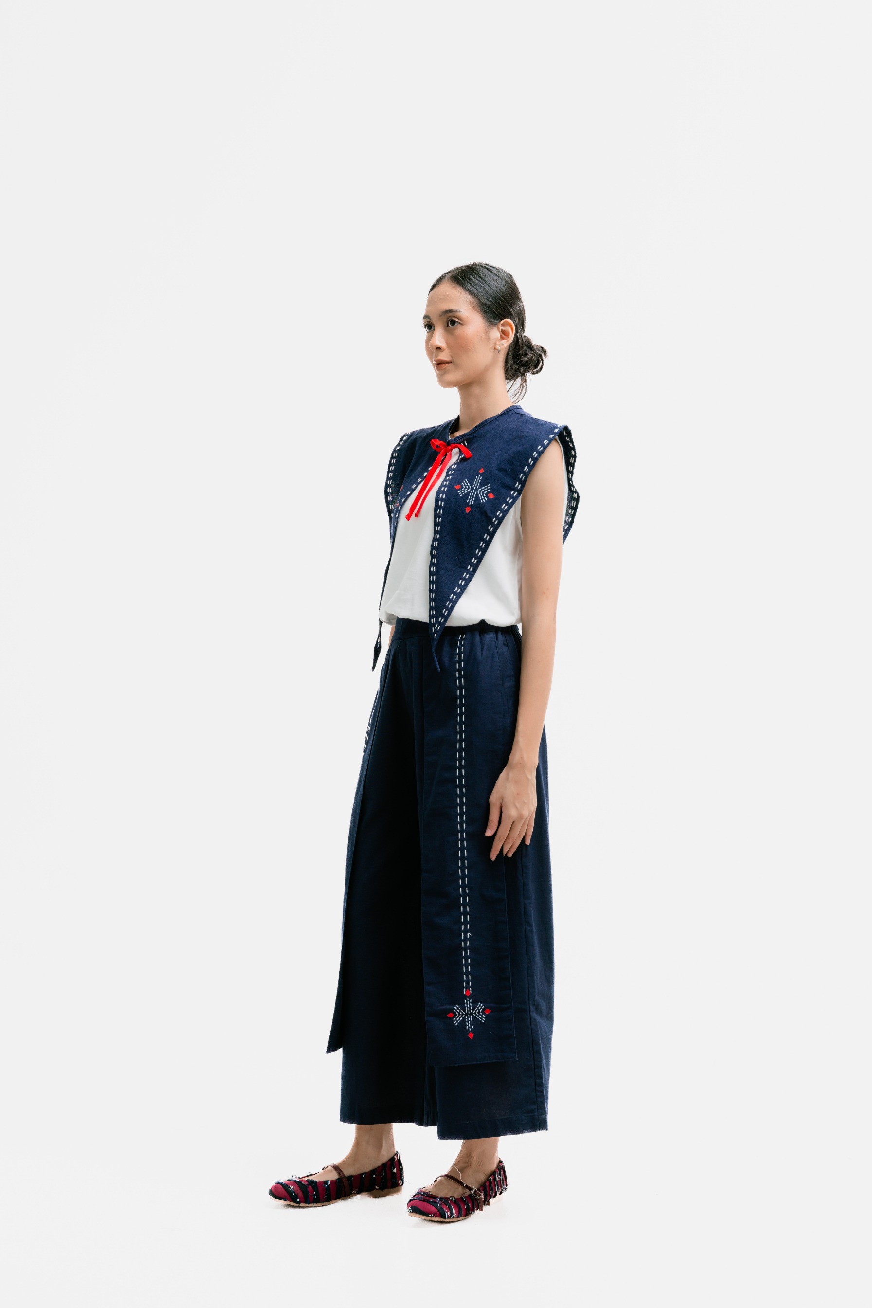 Dama Kara Jalin Kulot Pants Sashiko