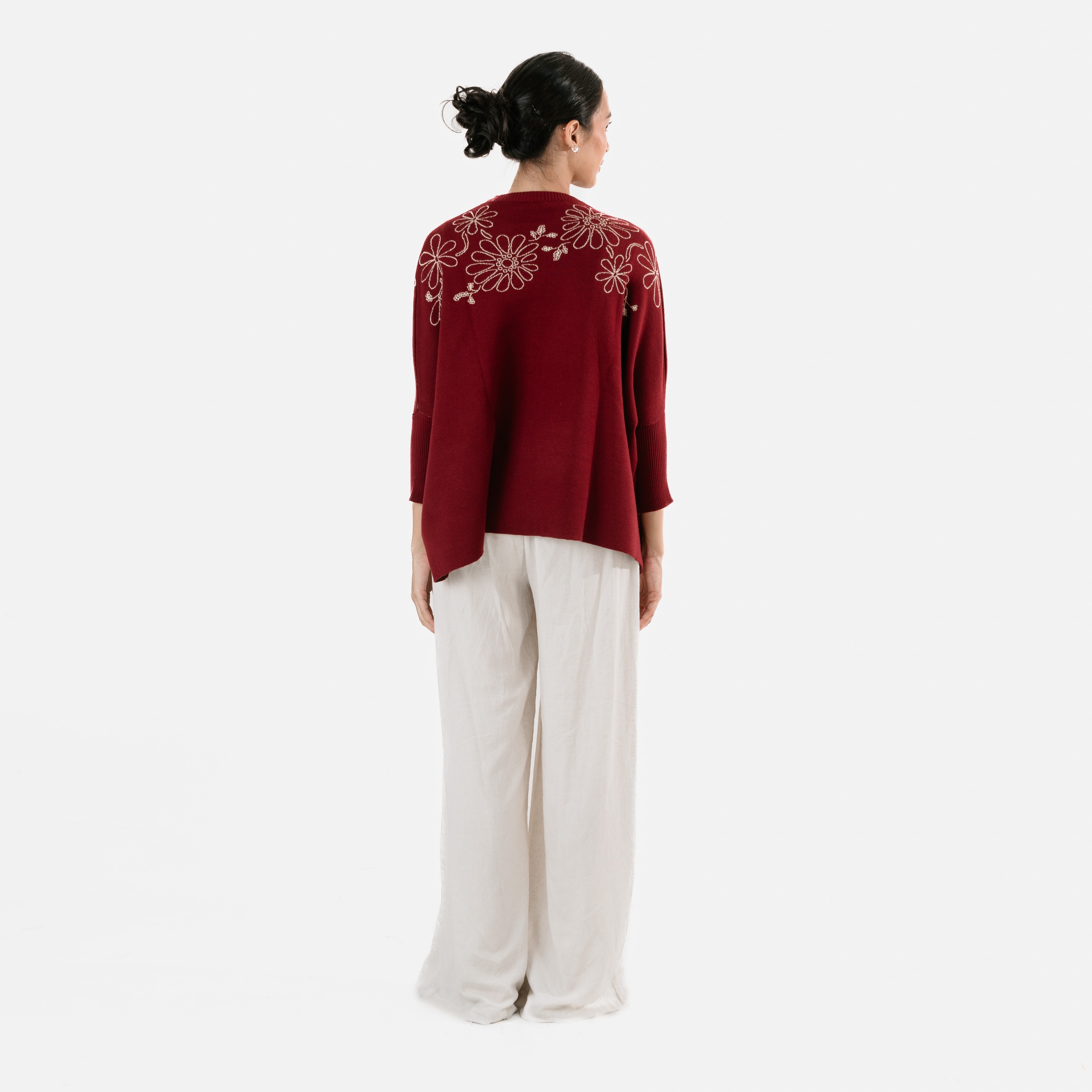 Dama Kara Suar Sweater Rajut