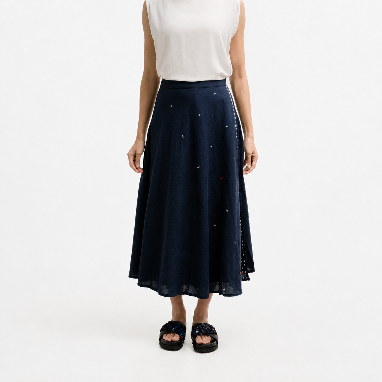 Dama Kara Jalin Wrap Skirt Sashiko