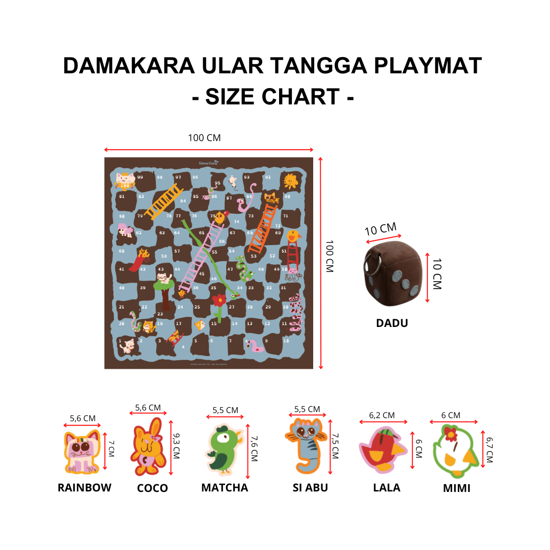 Dama Kara Ular Tangga Playmat