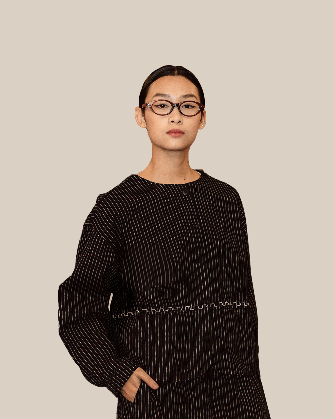 Dama Kara Sanggit Outer Sashiko Navy