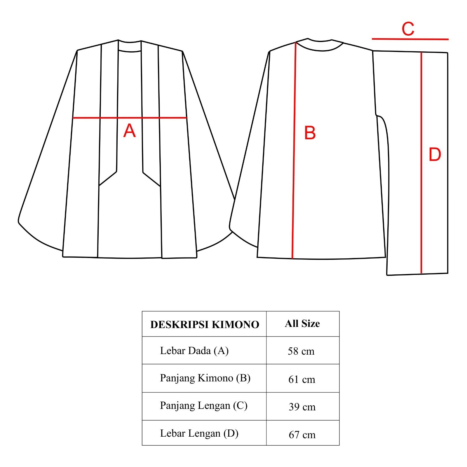 Dama Kara Jalin Kimono Sashiko