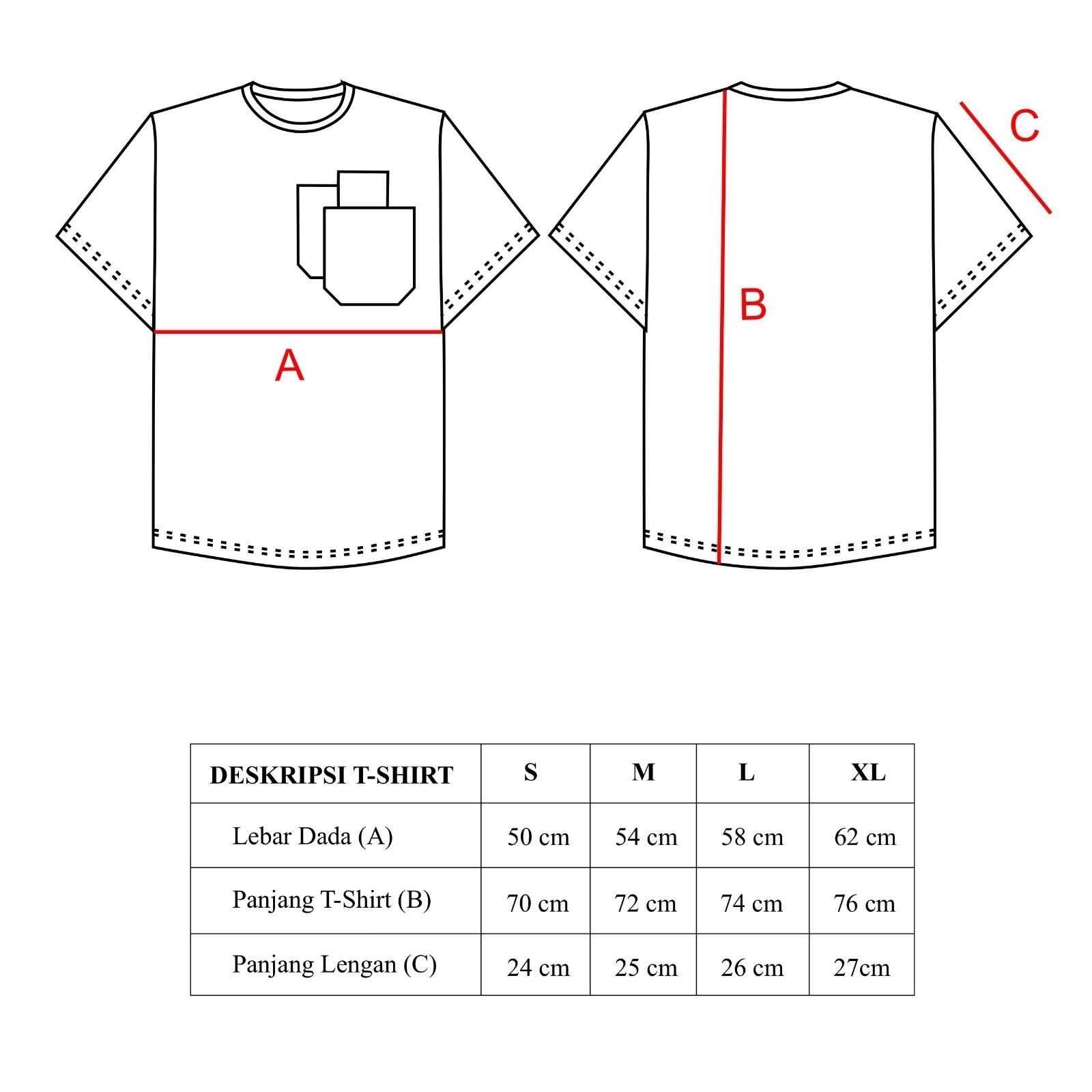 Dama Kara Jalin T-shirt Unisex Sashiko