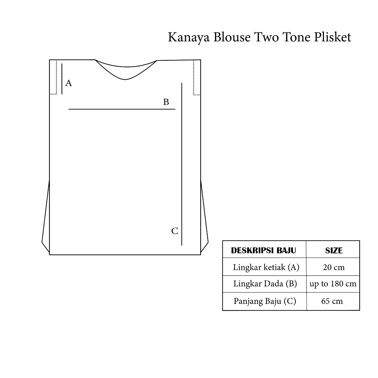 Dama Kara Kanaya Blouse Two Tone Pleats