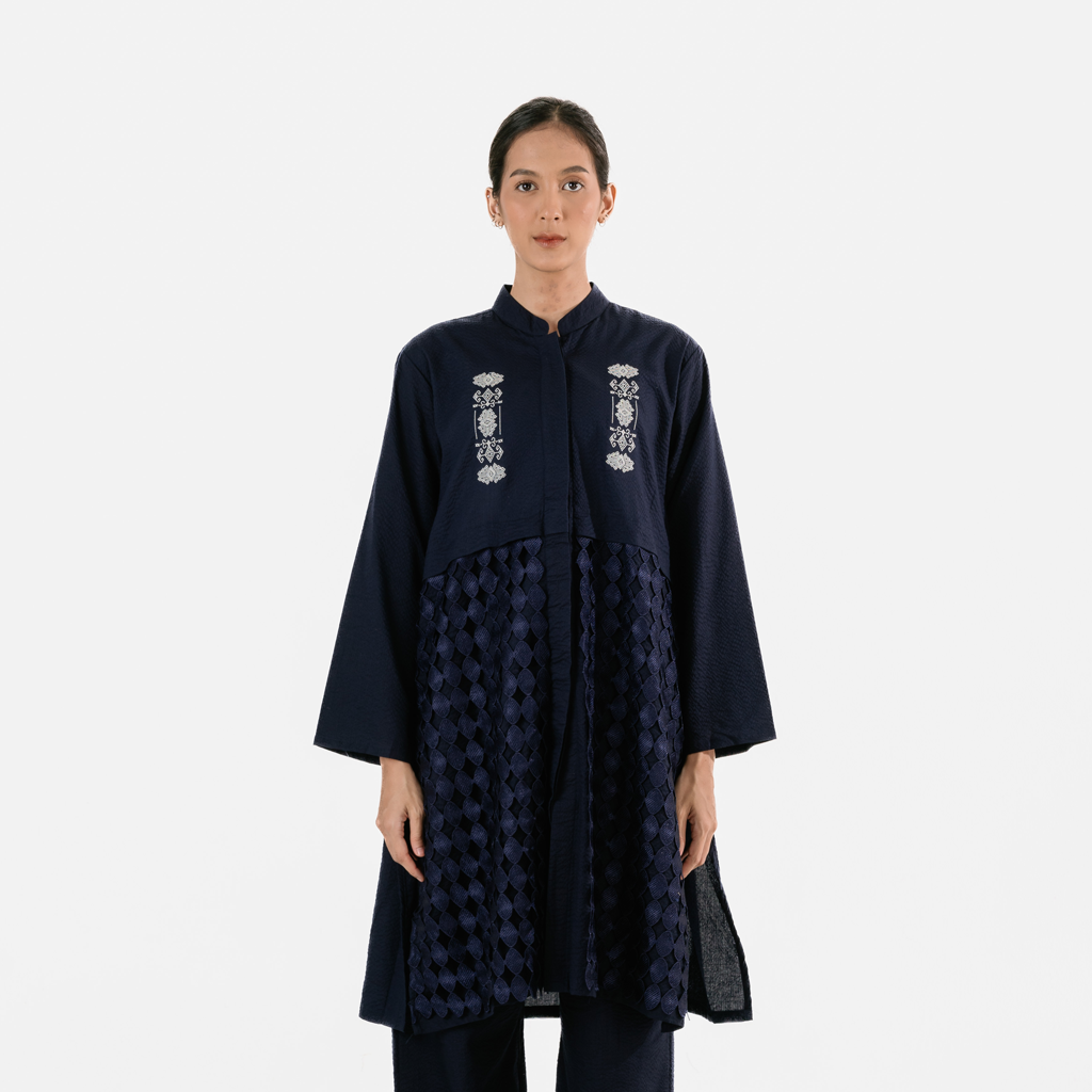 Dama Kara Aksata Embroidery Tunik 