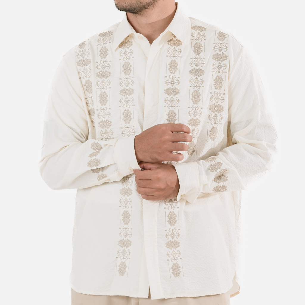 Dama Kara Aksata Embroidery Shirt