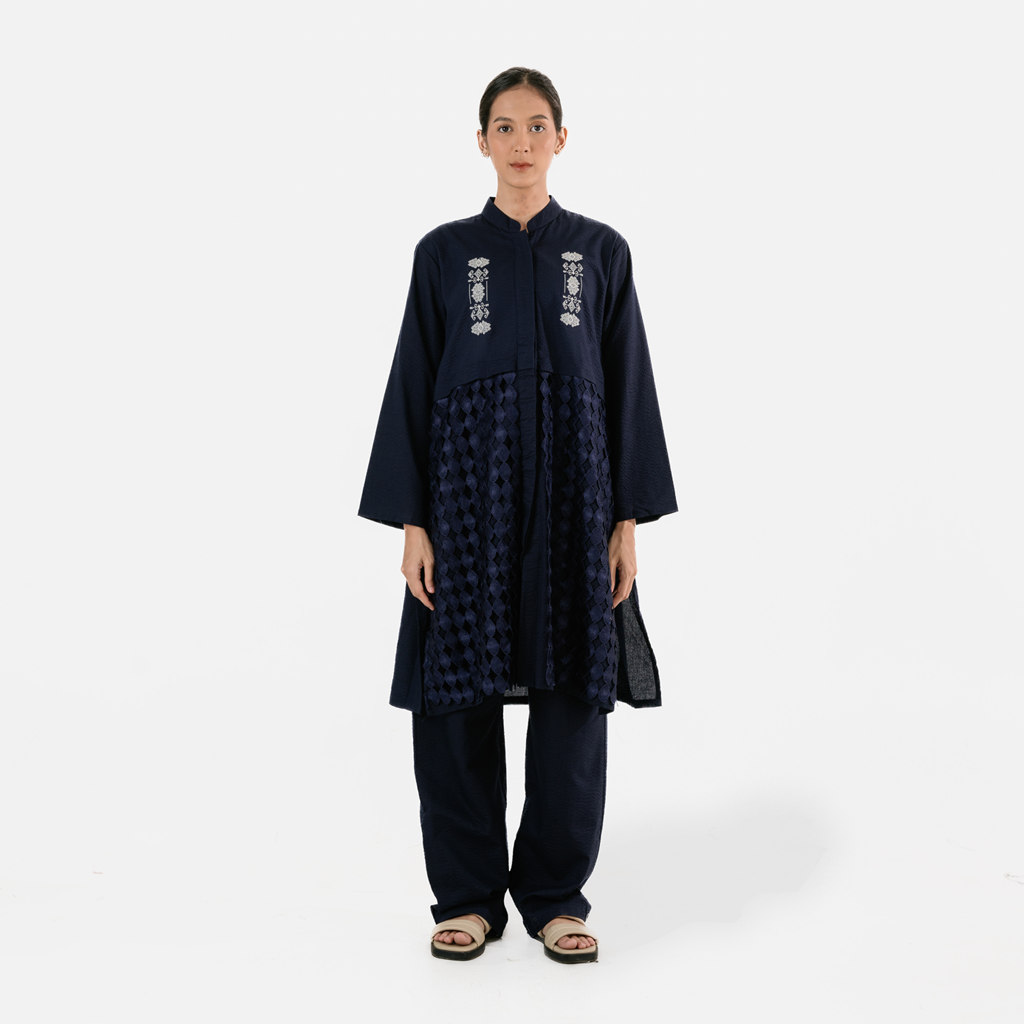 Dama Kara Aksata Embroidery Tunik 