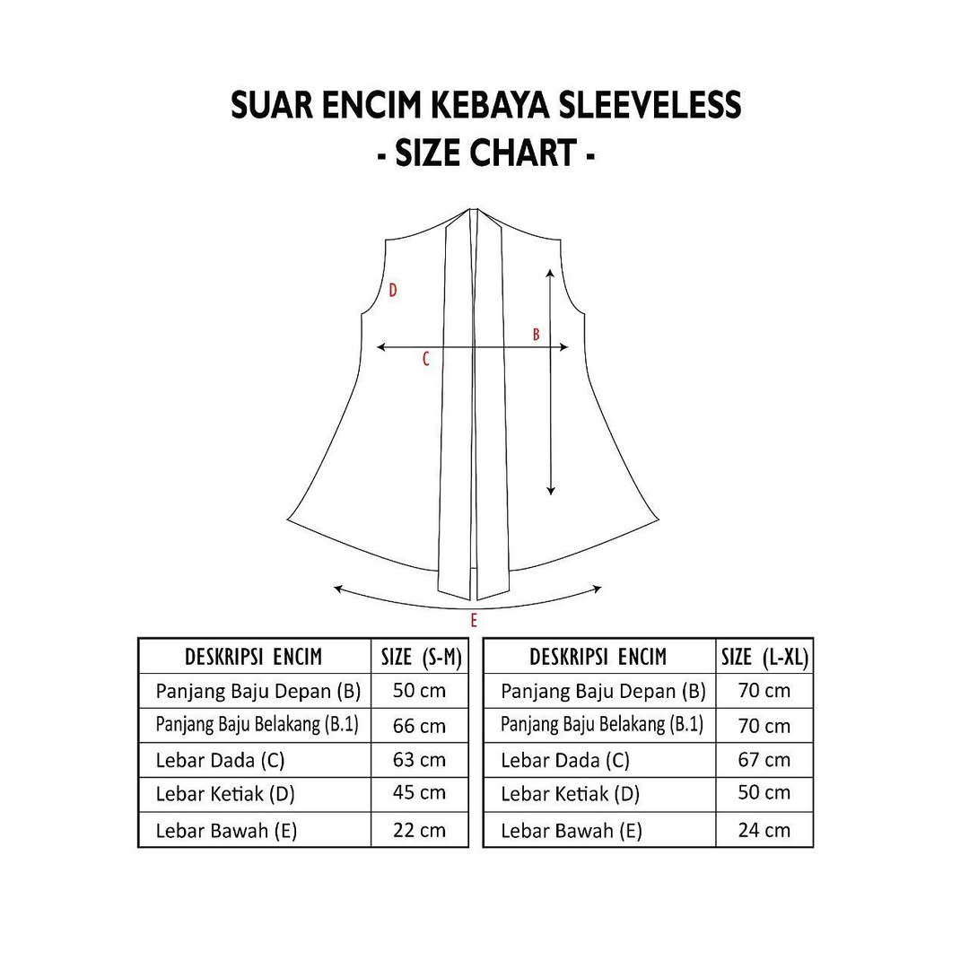 Dama Kara Suar Kebaya Encim Sleeveless
