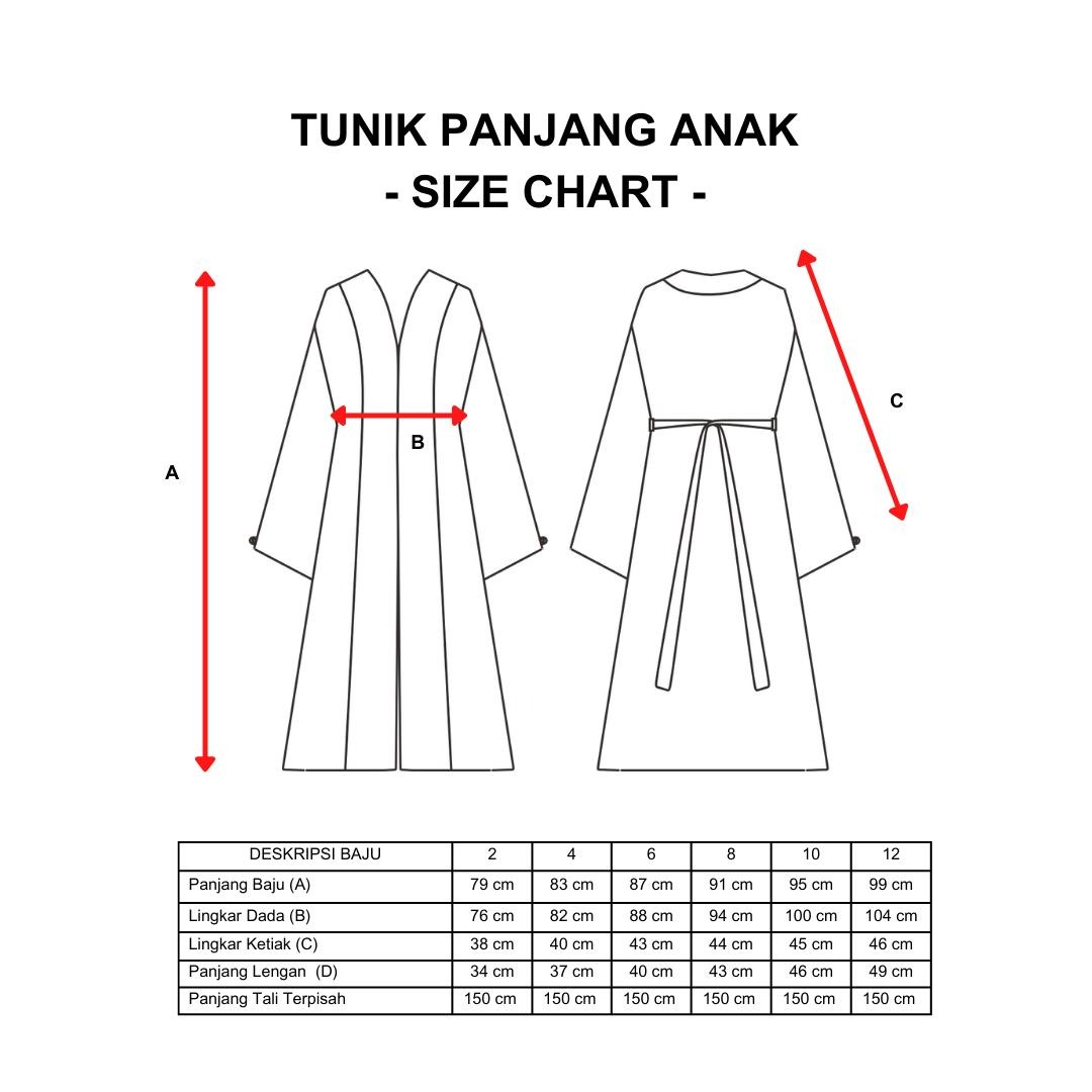 Dama Kara Ranum Tunik Kids
