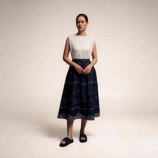 Image of Dama Kara Kembali Panel Skirt