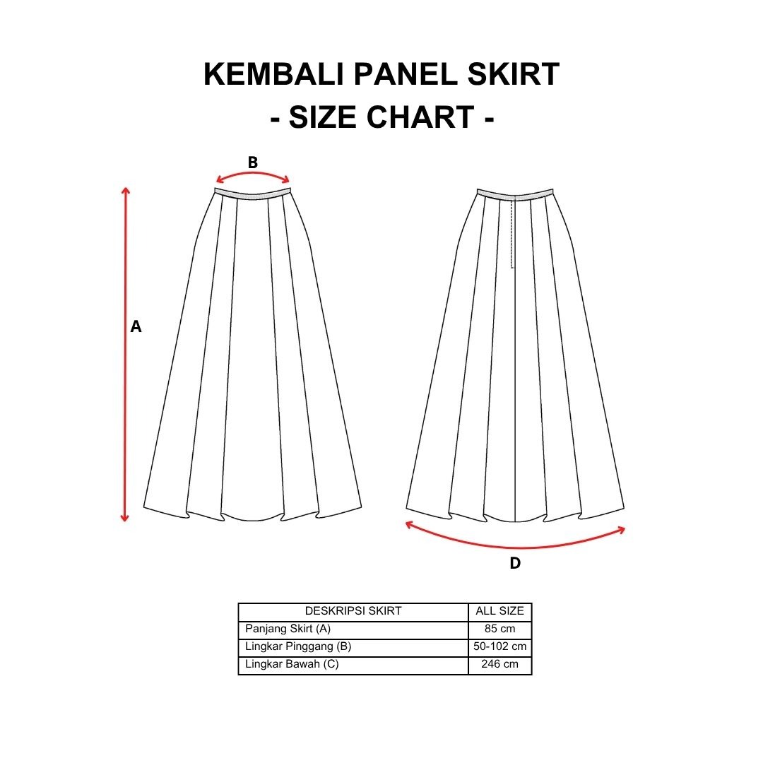 Dama Kara Kembali Panel Skirt