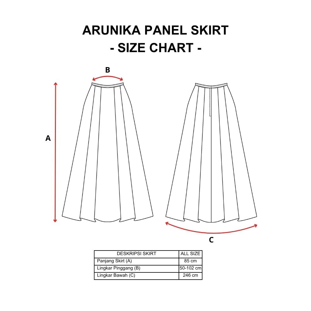 Dama Kara Arunika Panel Skirt