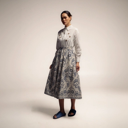 Image of Dama Kara Arunika Panel Skirt