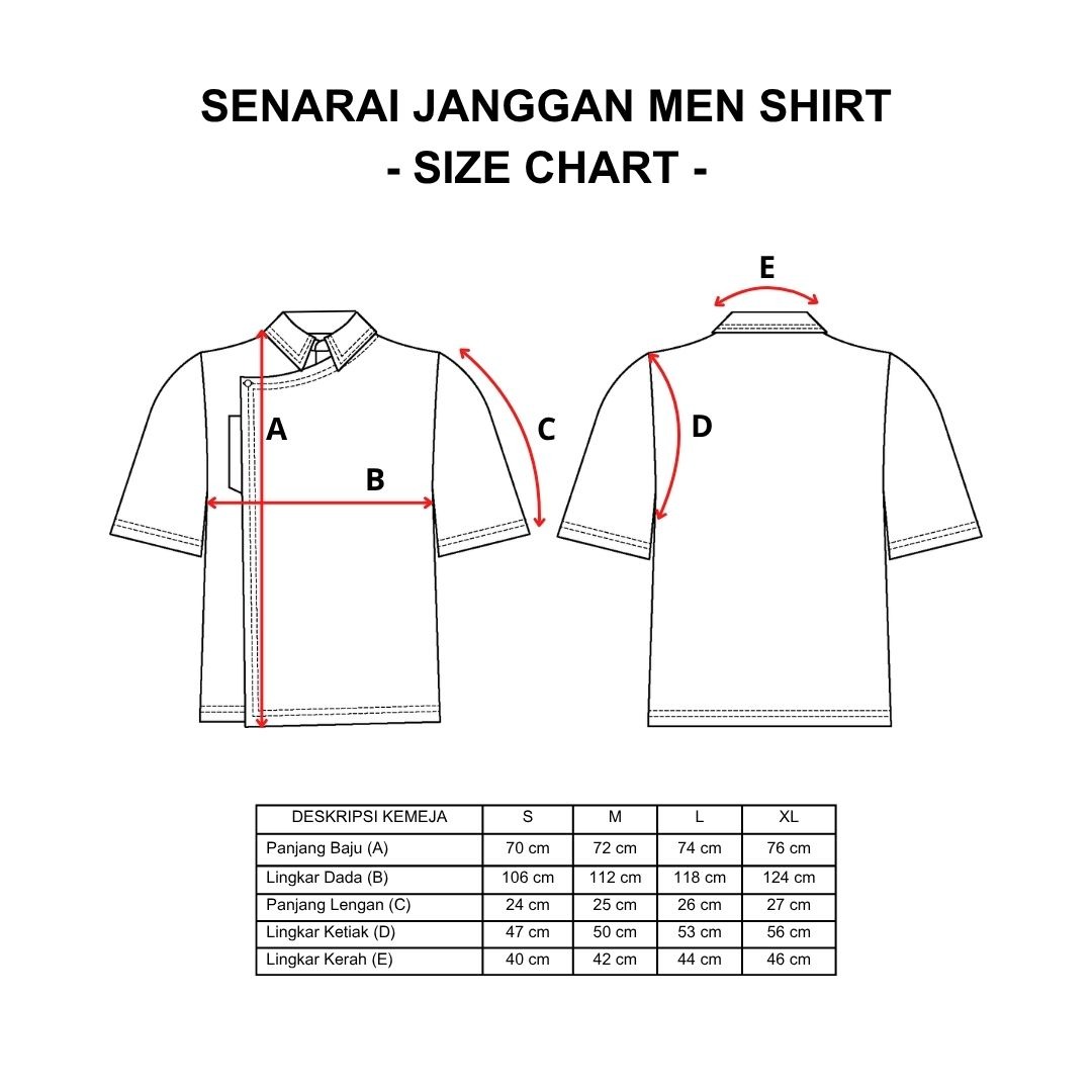 Dama Kara Senarai Kemeja Janggan Sashiko Shortsleeve