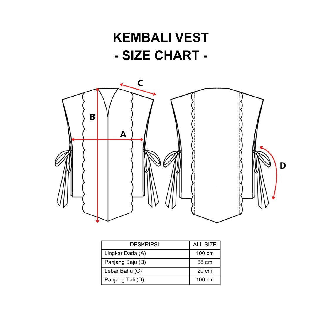 Dama Kara Kembali Vest Red