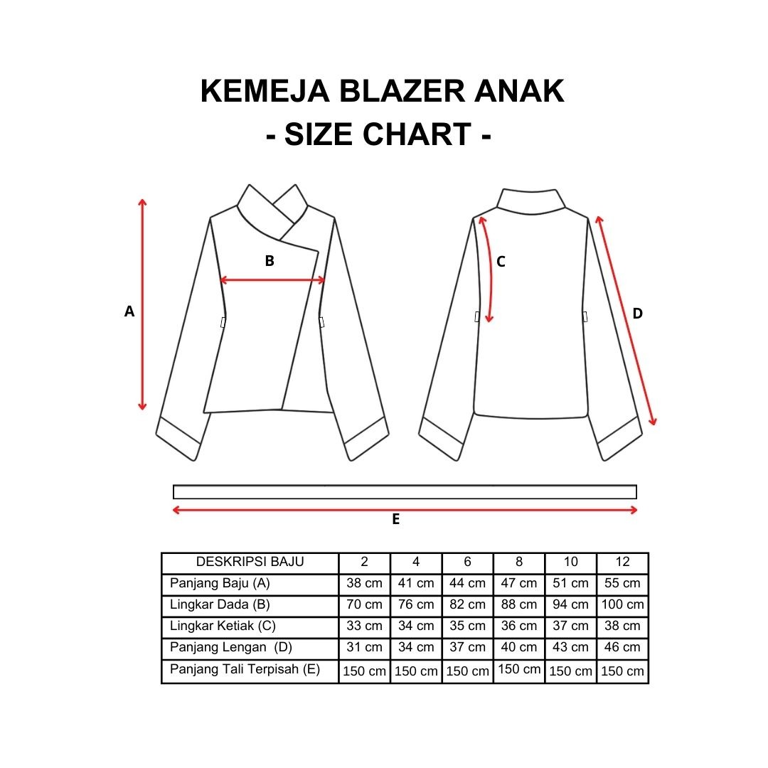 Dama Kara Kembali Blazer Kids