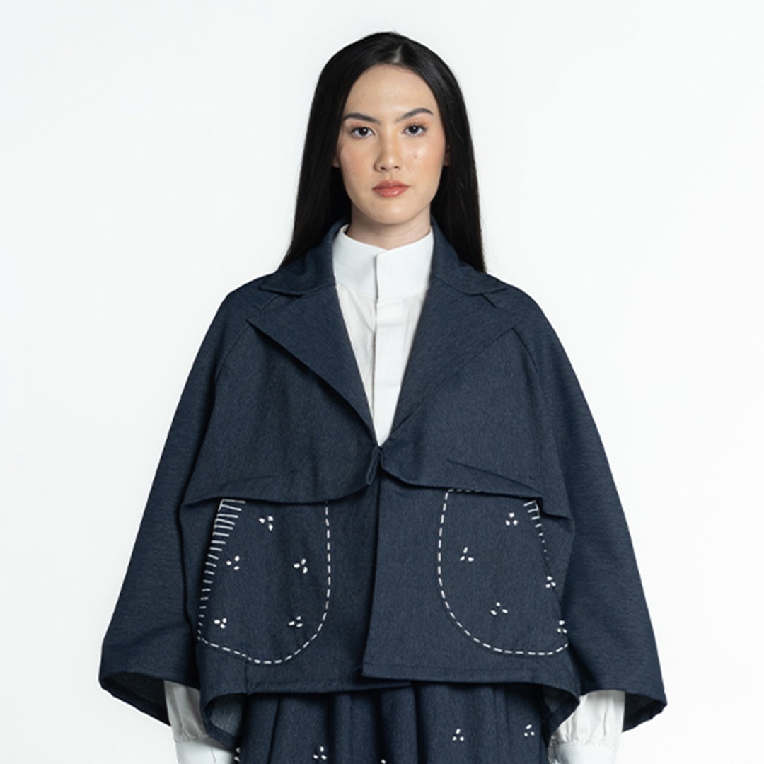 Dama Kara Rintik Boxy Outer