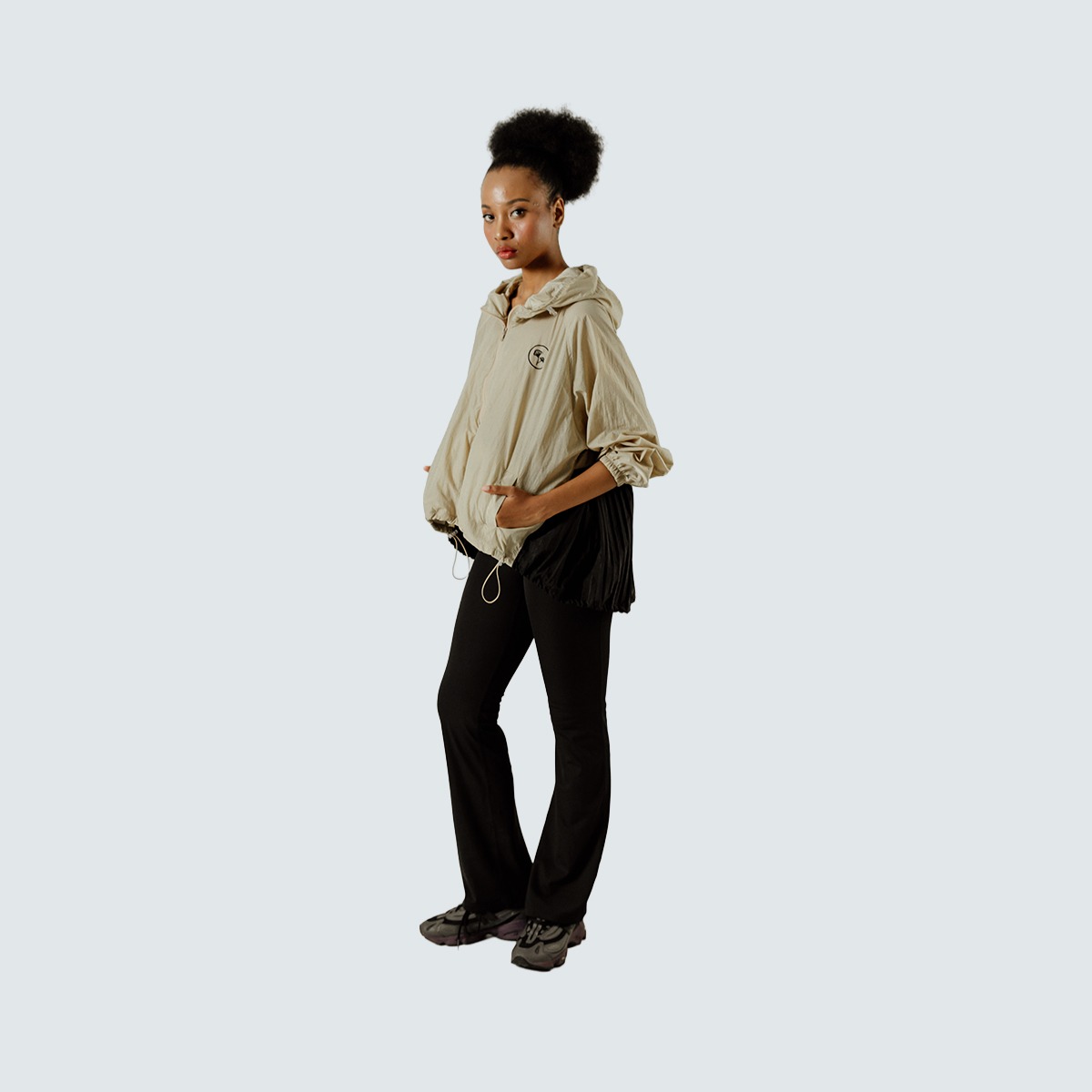 Dama Kara Basic Raglan Jacket Pleats
