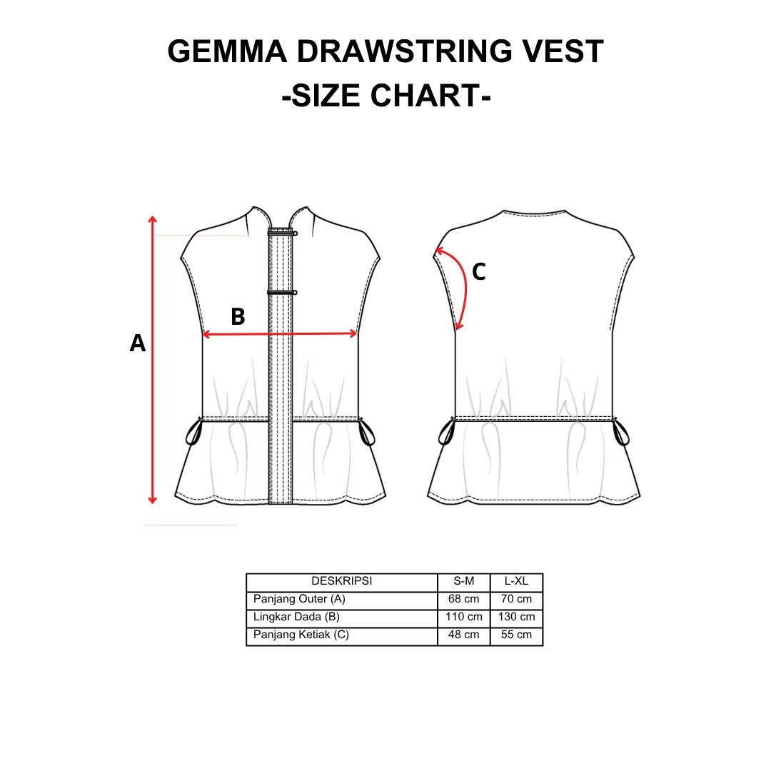Dama Kara Gemma Drawstring Vest
