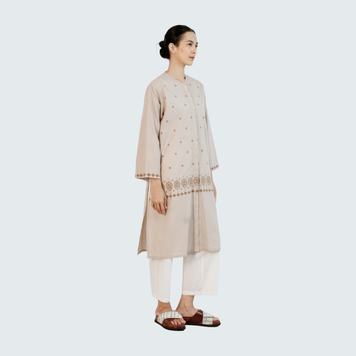 Dama Kara Kaimana Tunik Embroidery Longsleeve