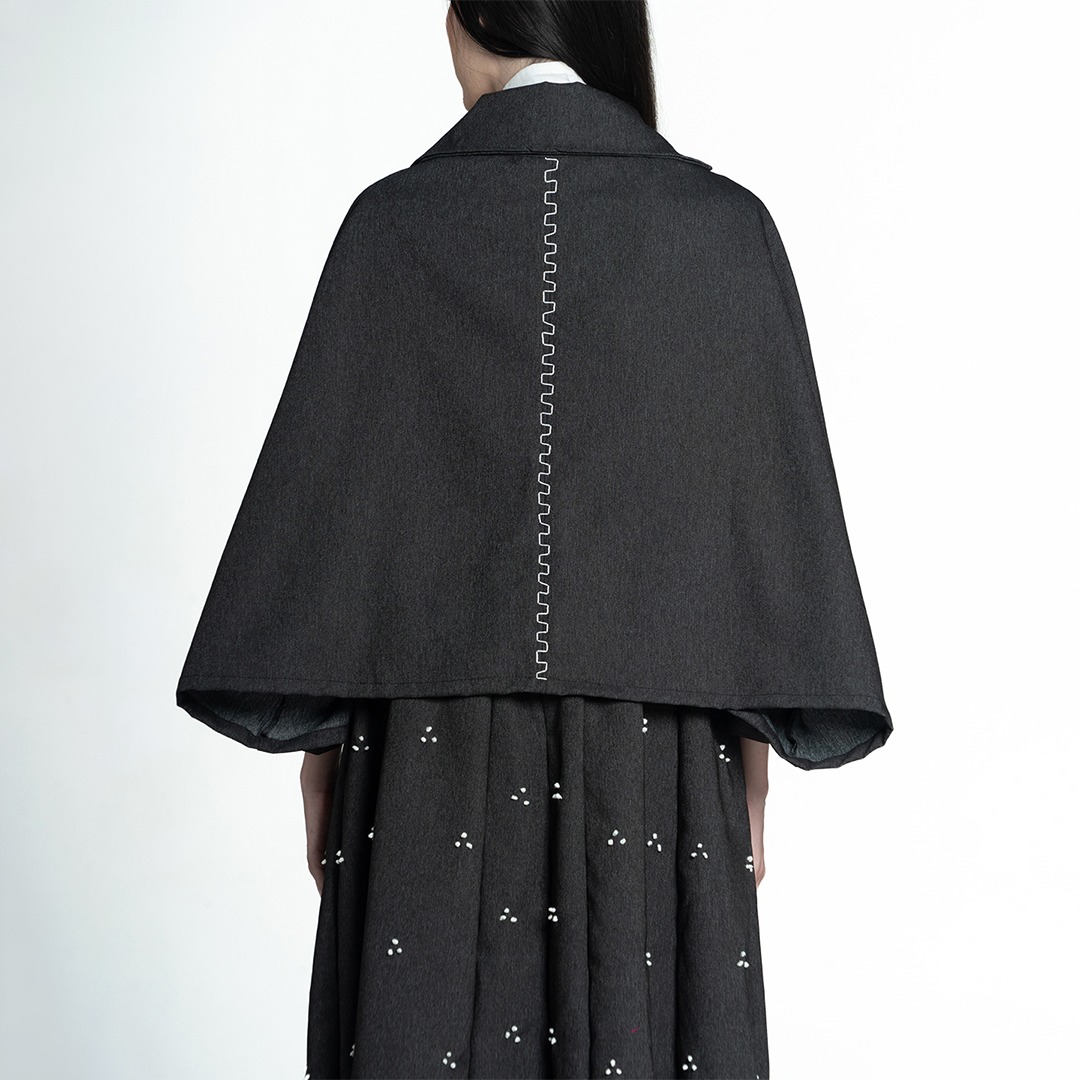 Dama Kara Rintik Boxy Outer