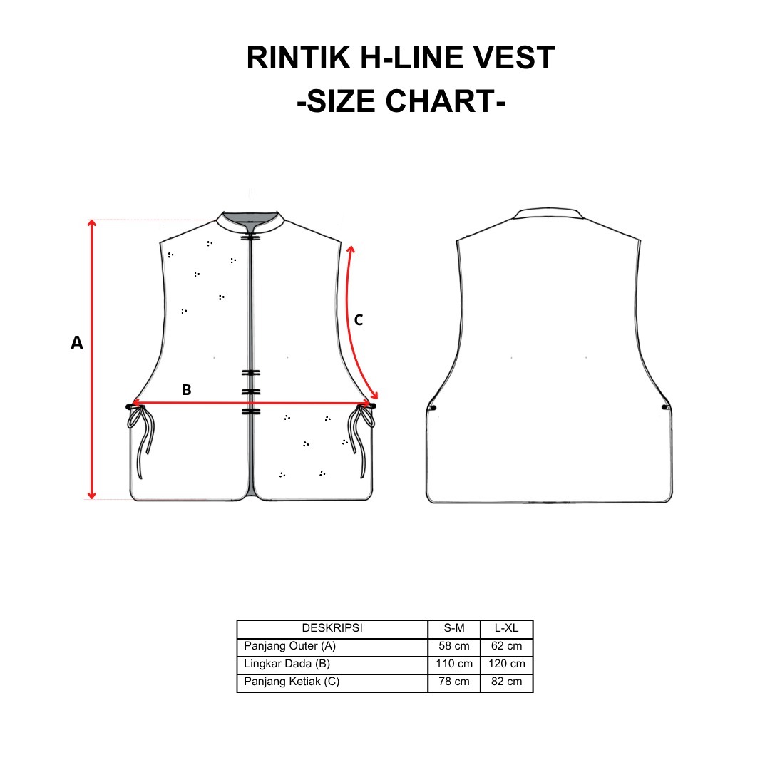 Dama Kara Rintik H-Line Vest