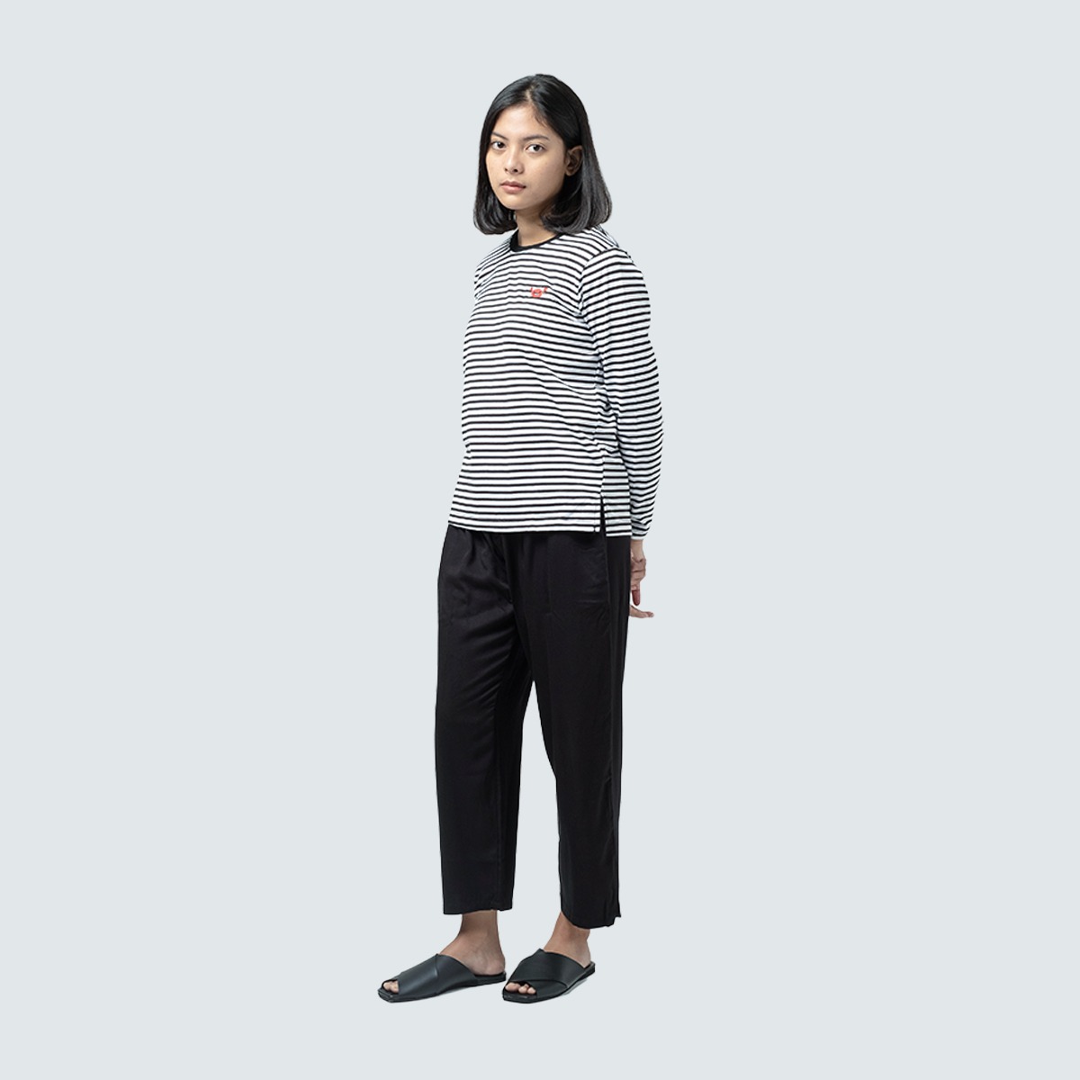 Dama Kara T-Shirt Strippie Crabs White
