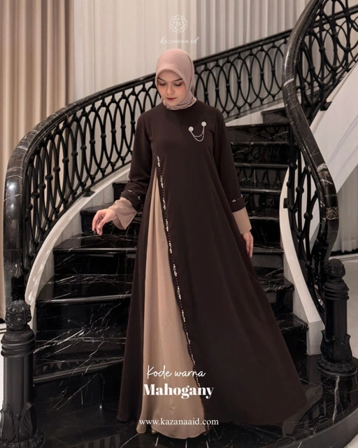 Image of Amira Abaya - Mahogany