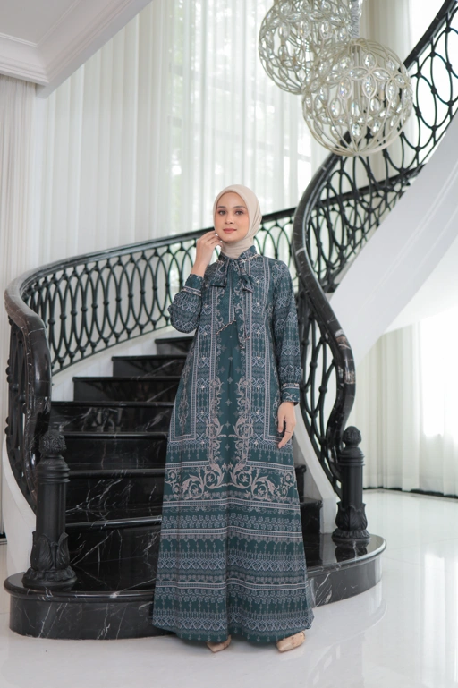 Image of  Dress Dewasa Nazeera - Emerald Green