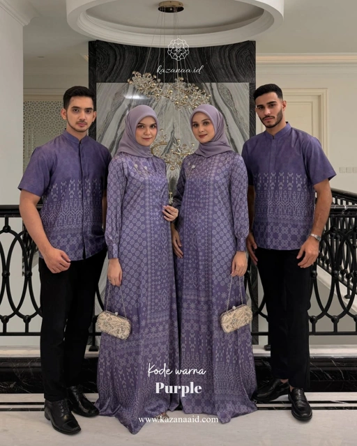 Image of Medina Couple Set Koko Ayah  - Purpple 