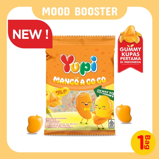 Image of Yupi Mango A Go Go Bag 90 Gram