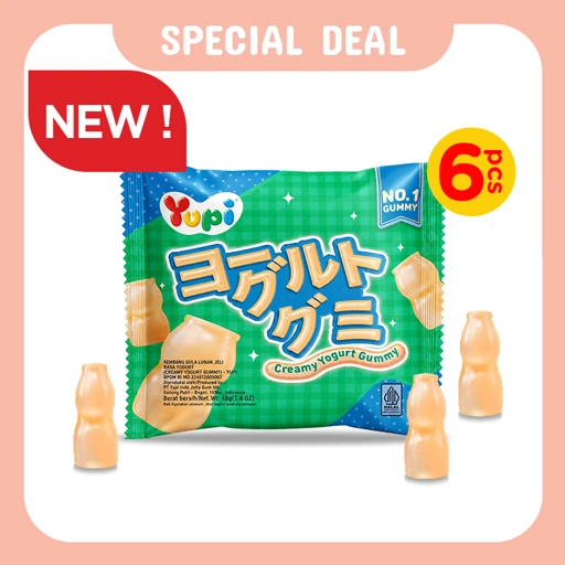Six Pack Yupi Creamy Yogurt Gummy 48 Gr