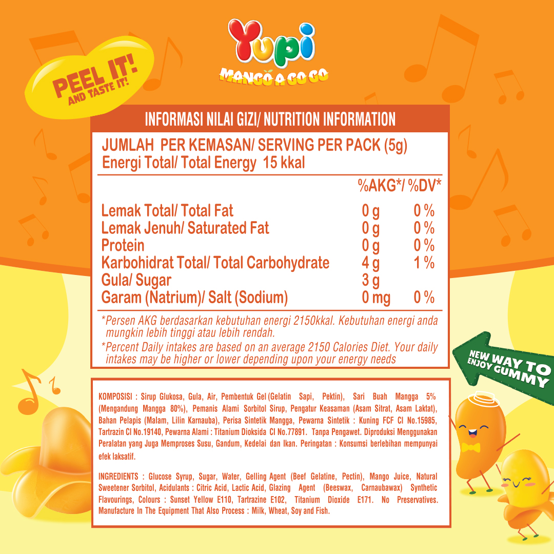 Yupi Mango A Go Go IWP 875 Gram