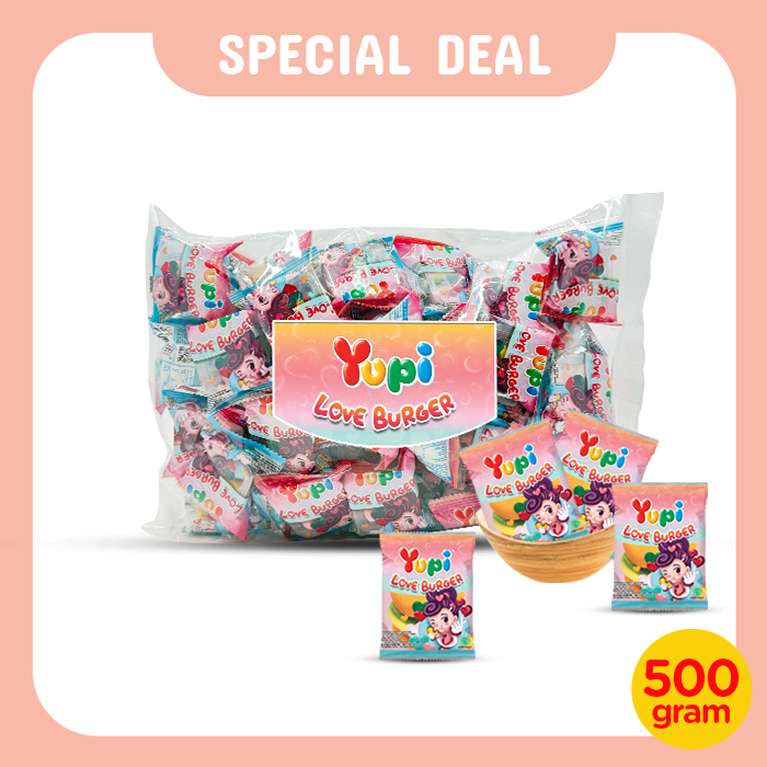 Yupi Love Burger IWP 500 Gram