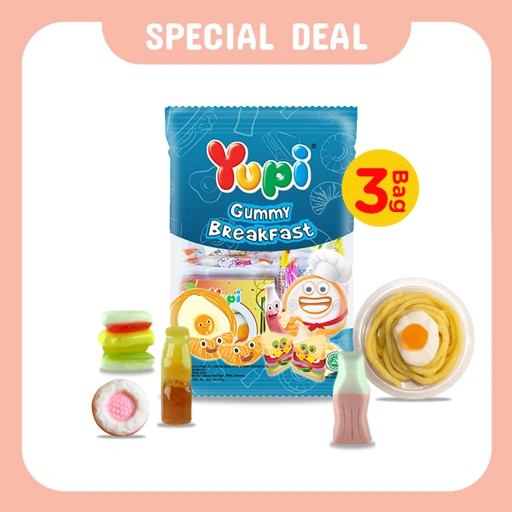 Triple Bag Yupi Gummy Breakfast